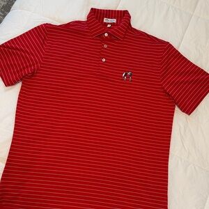 Peter Millar Men’s Medium Performance Polo Shirt UGA Georgia Bulldogs
